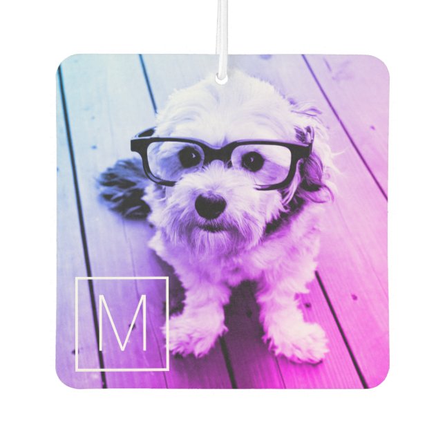 Ambientador Filtro AUTOMÁTICO de tu foto y monograma - Miami (Anverso)