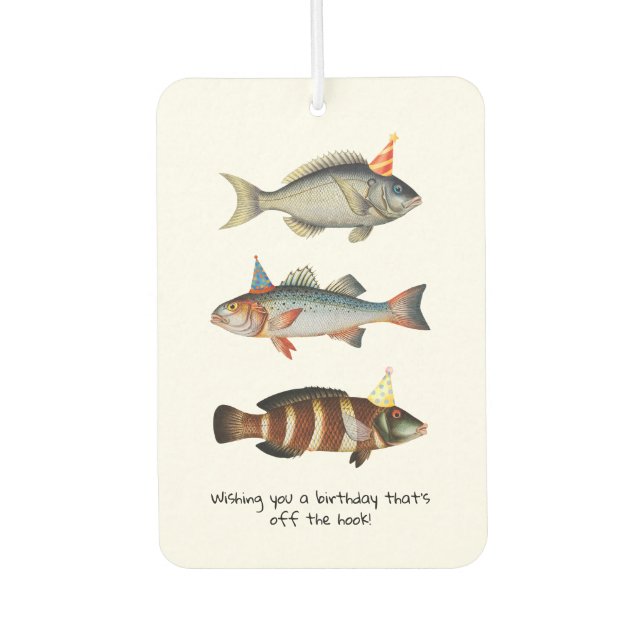 Ambientador Fisherman Fish Gorra Fun Cumpleaños (Anverso)