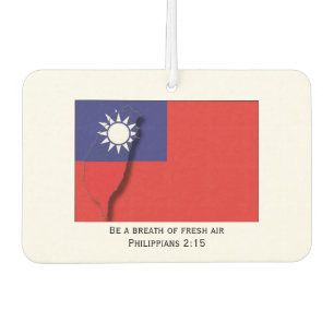 Ambientador FLAG patriótico TAIWAN Esquema del mapa taiwanés