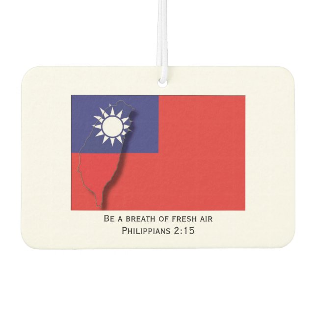 Ambientador FLAG patriótico TAIWAN | Esquema del mapa taiwanés (Anverso)