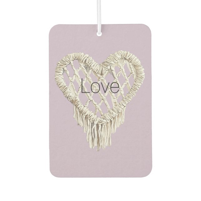 Ambientador Fleco de Corazón Blanco Lavanda (Anverso)