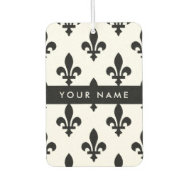Ambientador Fleur de Lis, Black on White, Black, Your Name