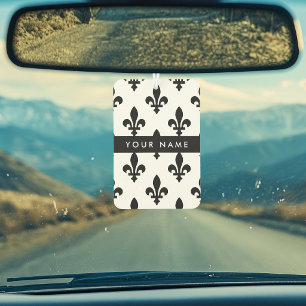Ambientador Fleur de Lis, Negro sobre Blanco, Negro, Tu Nombre