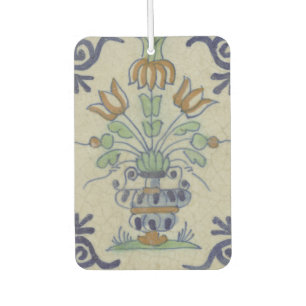 Ambientador Flor De Cerámica Delft Tile Antiguo