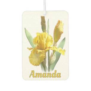 Ambientador Flor de iris con barba amarilla personalizada