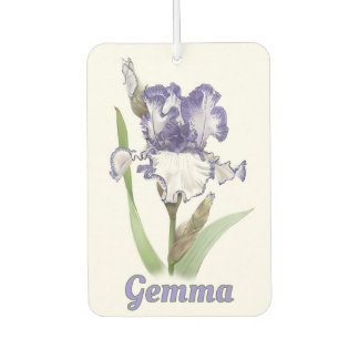 Ambientador Flor de iris morada personalizada