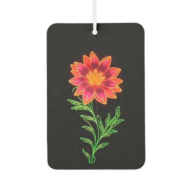 Ambientador Flor Estilizada de Neón (Anverso)