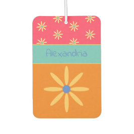 Ambientador Flor retro de nombre personalizado