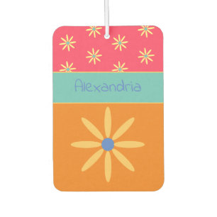 Ambientador Flor retro de nombre personalizado
