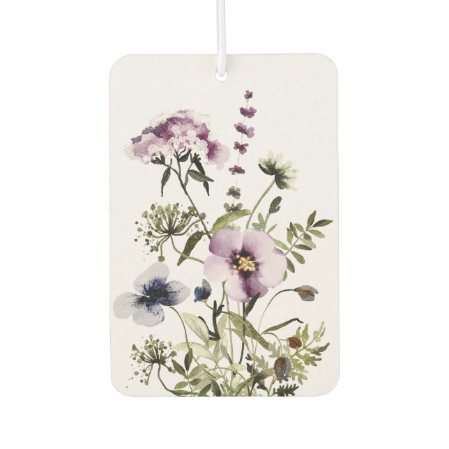 Ambientador Flor violeta Bouquet acuarela Flora (Anverso)