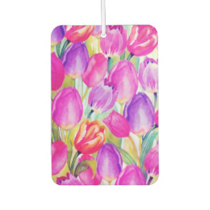 Ambientador Flora acuarela de tulipán rosa vintage
