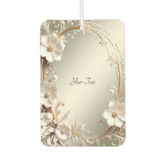 Ambientador floral blanco ornamentado