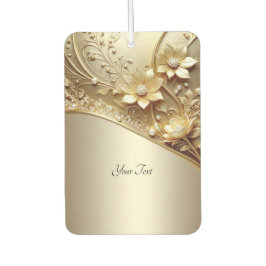 Ambientador Floral Dorado Ornamental Moderno