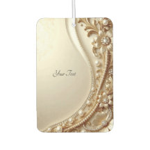 Ambientador floral ornamentado elegante de oro