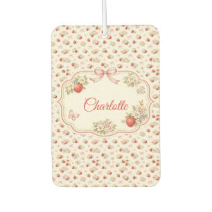 Ambientador Floral vintage de fresa sin costuras cottagecore