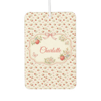 Ambientador Floral vintage de fresa sin costuras cottagecore