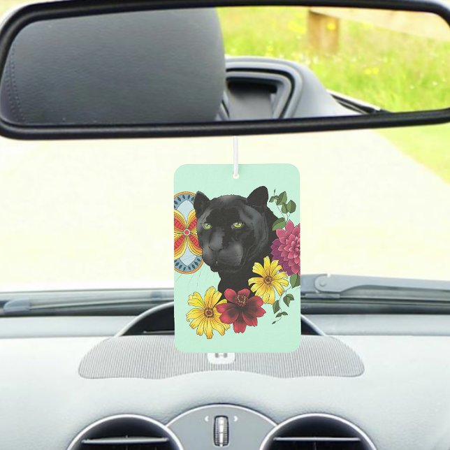Ambientador Flores de retrato jaguar negro (Subido por el creador)