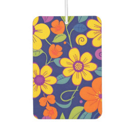 Ambientador Flores retro coloridas al estilo dopaminérgico