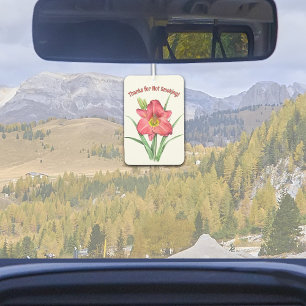 Ambientador Flores rojas diurnas arte botánico personalizado