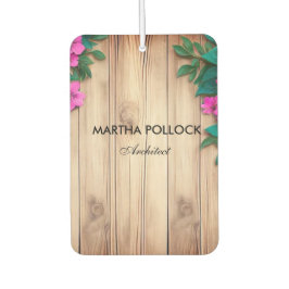 Ambientador Flores rosas madera marrón