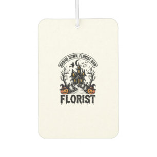 Ambientador Florista de Halloween Bruja Vintage Camiseta Casa 