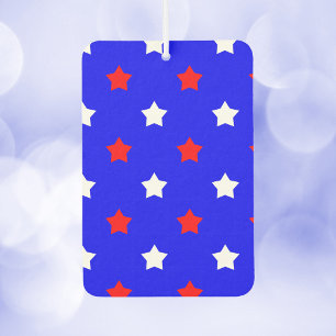 Ambientador Fondo azul del patrón rojo y blanco de las estrell