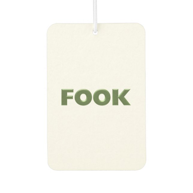 Ambientador Fook green white car air freshender (Anverso)