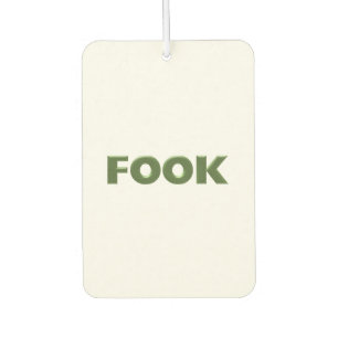 Ambientador Fook green white car air freshender