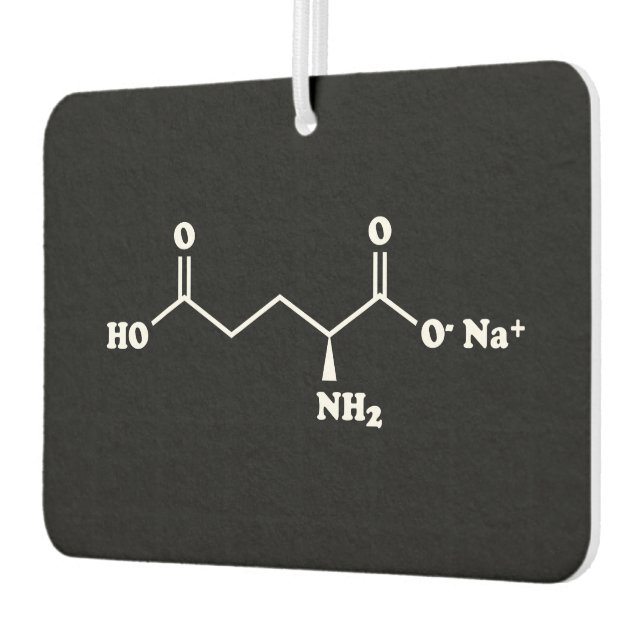 Ambientador Fórmula química de la Molécula de glutamato monosó (Izquierda)