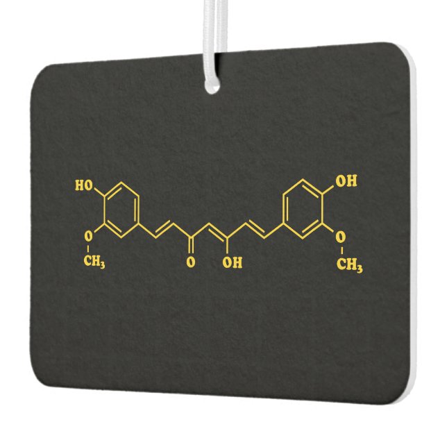 Ambientador Fórmula química molecular de Curcumin Turmérica (Izquierda)
