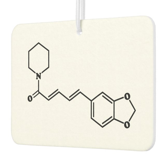 Ambientador Fórmula química molecular de pimienta negra (Izquierda)