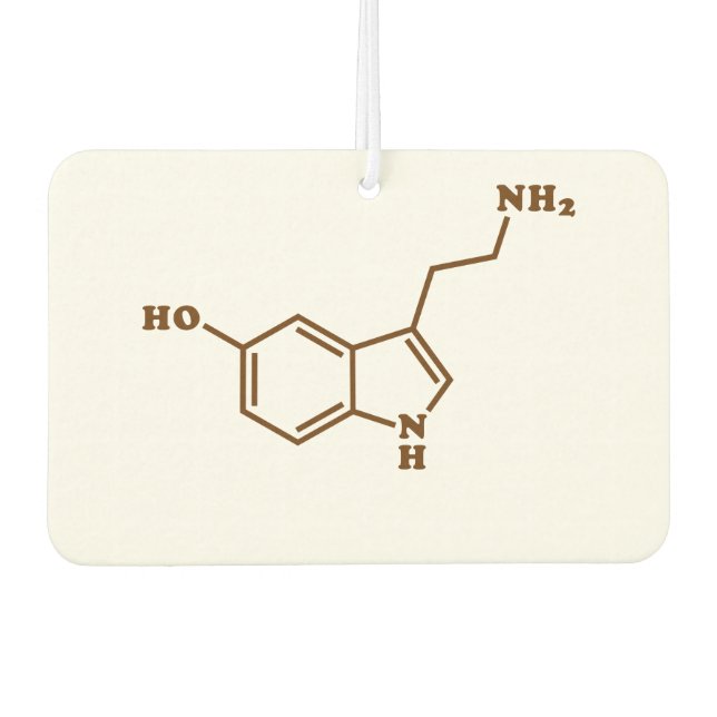Ambientador Fórmula química molecular de serotonina (Anverso)