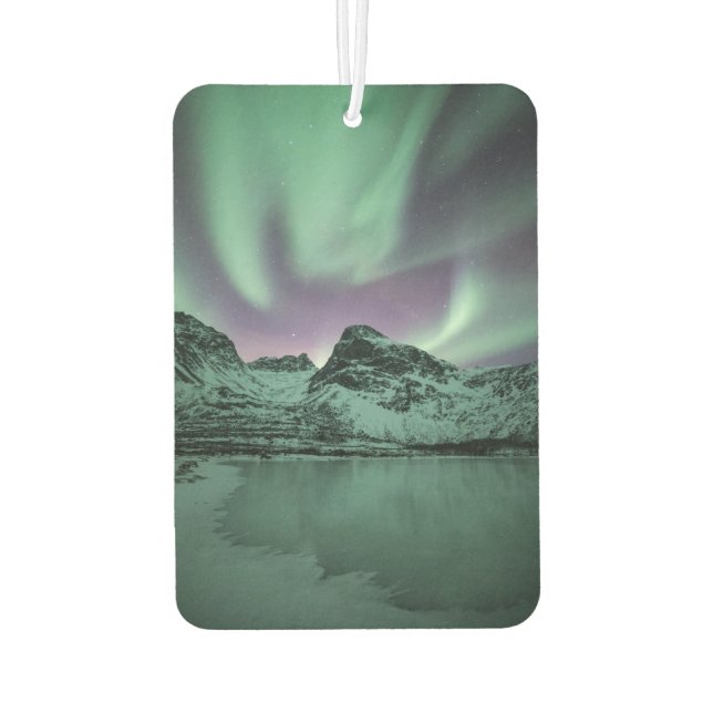 Ambientador Foto de la naturaleza de las luces del norte (Reverso)