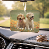 Ambientador Foto de mascota personalizable con texto de nombre