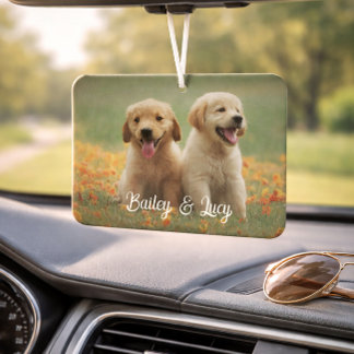 Ambientador Foto de mascota personalizable con texto de nombre