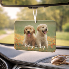 Ambientador Foto de mascota personalizable con texto de nombre