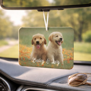 Ambientador Foto de mascota personalizable con texto de nombre