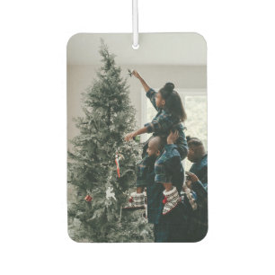 Ambientador Foto de Navidad familiar personalizada a dos caras