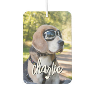 Ambientador Foto de perro personalizada Nombre de mascota geni