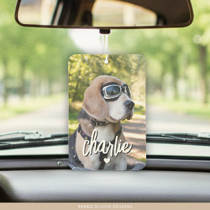Ambientador Foto de perro personalizada Nombre de mascota geni