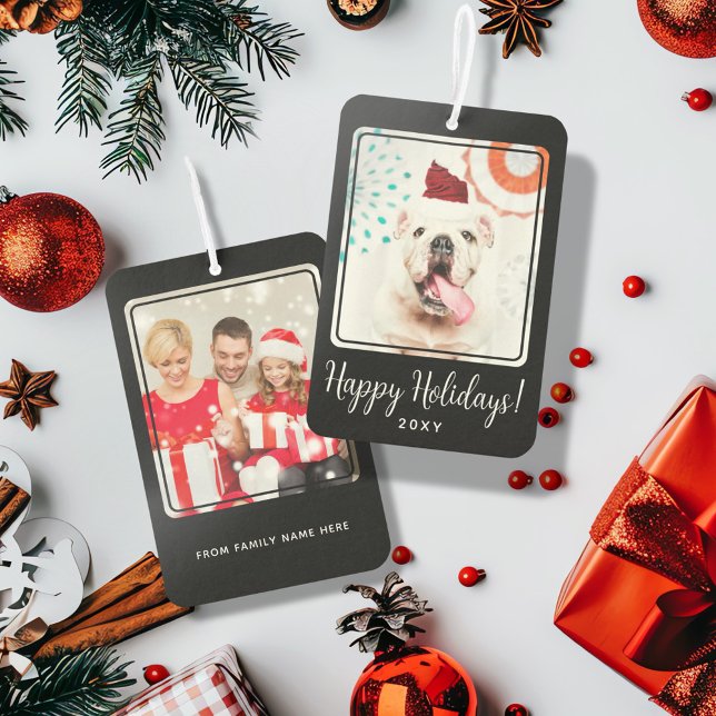 Ambientador Foto de personalizado Felices Fiestas de dos caras (Subido por el creador)