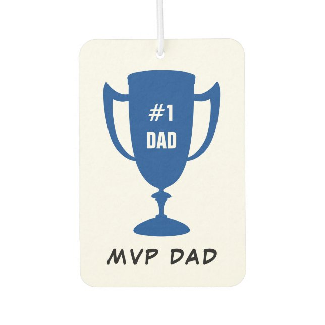Ambientador Foto personalizada del trofeo azul de papá MVP (Anverso)