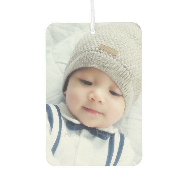 Ambientador Foto personalizado con Monograma y Nombre (Anverso)