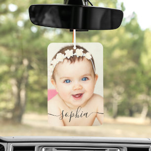 Ambientador Fotografía Y Nombre Personalizados Del Bebé
