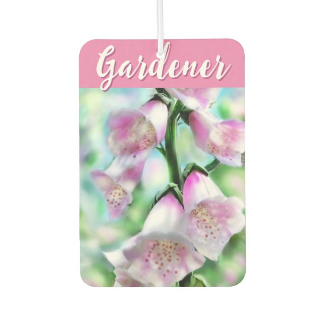 Ambientador Foxglove Flowers Floral Pink Garden Personalized (Anverso)