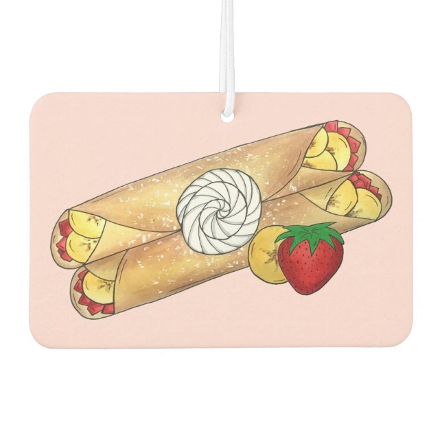 Ambientador Fresa Banana Crepe Panqueque Comida Francesa (Anverso)