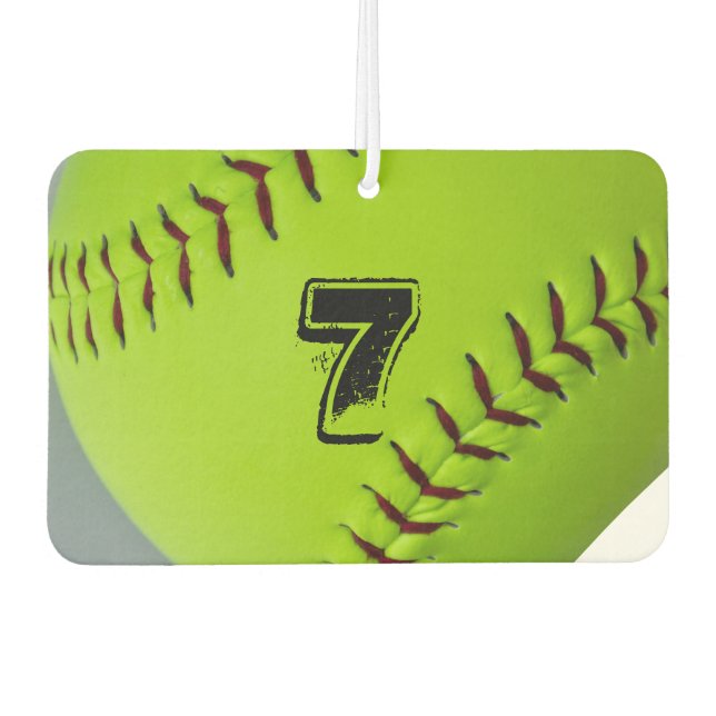 Ambientador Fresenador de aire de softball personalizado (Anverso)