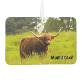 Ambientador Fresenador de aire Highland Cow Car