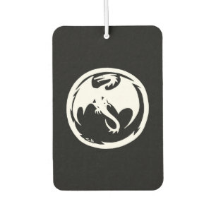 Ambientador Fresenador de aire negro de coche Dragon Blanco