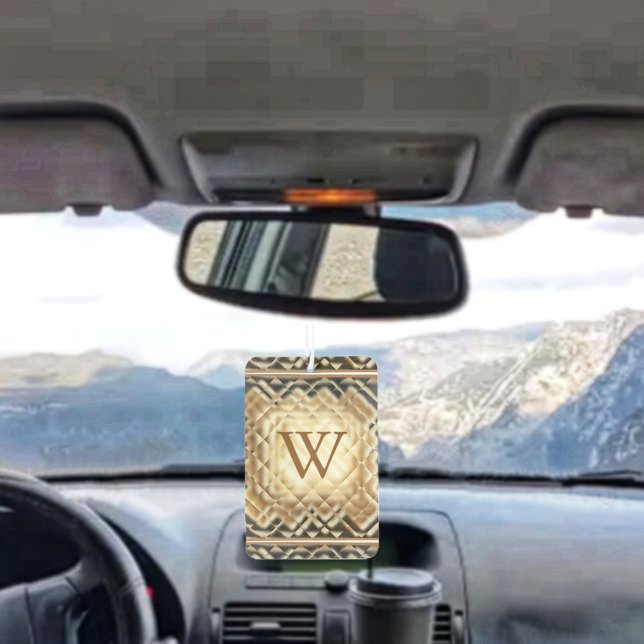Ambientador Freshener de aire cuadrado-W de dimensiones (This Dimensional Square-W Air Freshener, has a Moroccan flair to its design!)